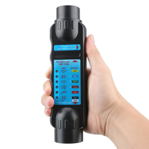 Tester Profesional pentru prize, fise si instalatii electrice remorca cu adaptoare 13/7 si 7/13